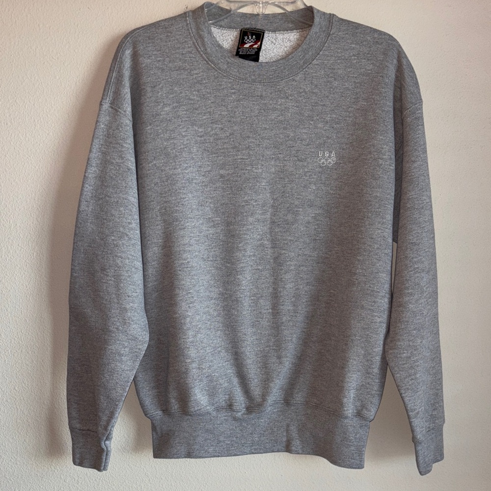 Vintage JCPenney‎ Exclusive USA Olympics Grey Sweatshirt Mens Size Medium